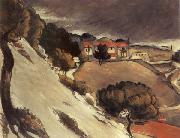 Paul Cezanne Fonte des neiges a l Estaque oil on canvas